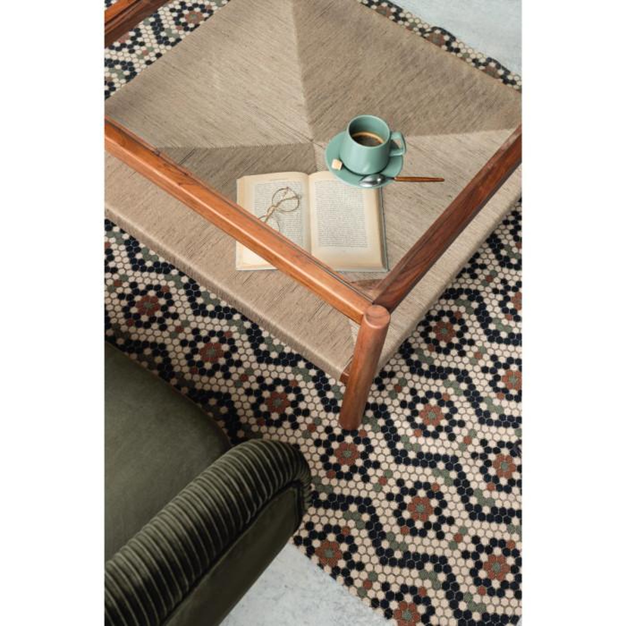 Voir la diapositive 6 : ATMOSPHERA Fauteuil design en velours  solaro  78cm kaki