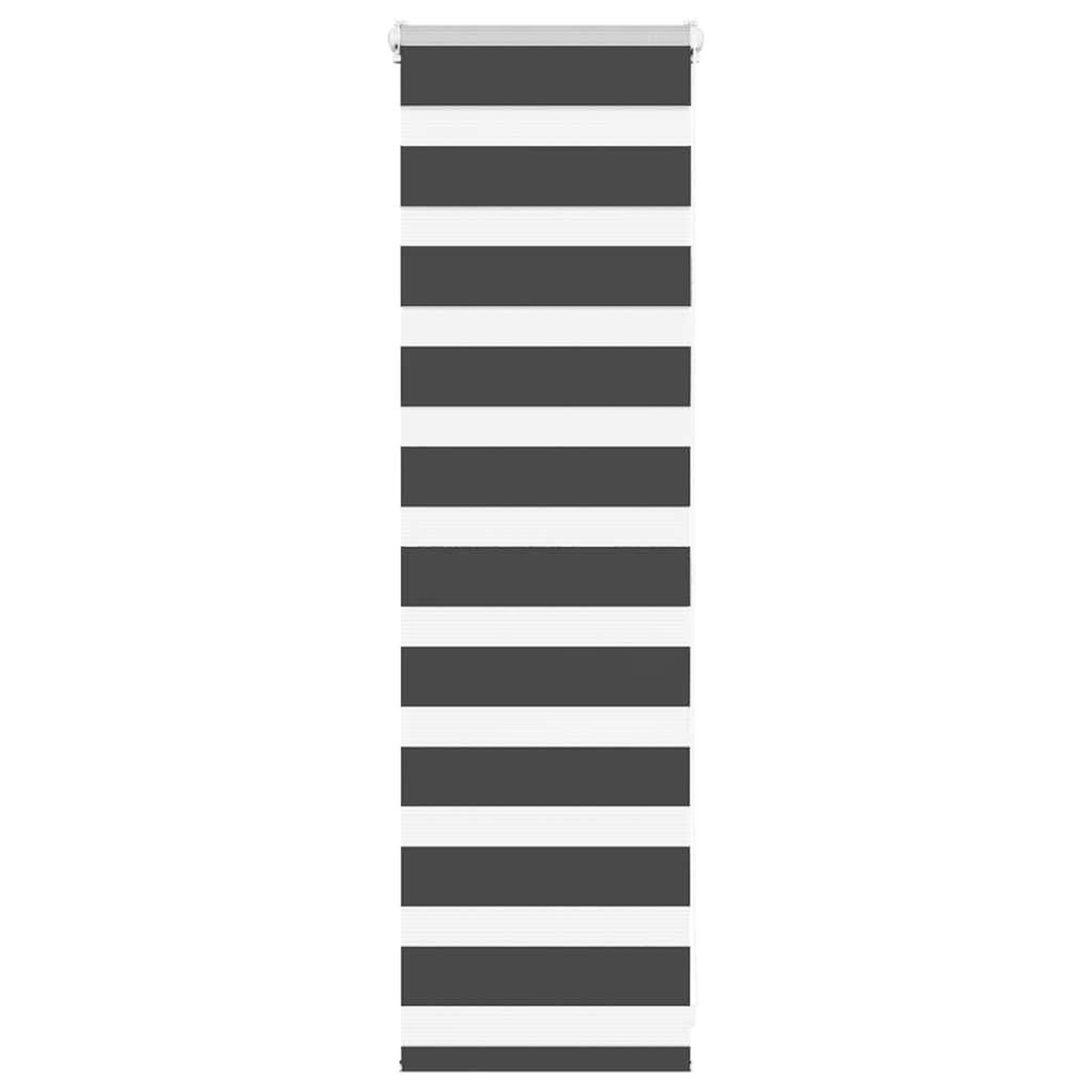 VIDAXL Store zebre noir 55x100 cm largeur du tissu 50,9 cm polyester