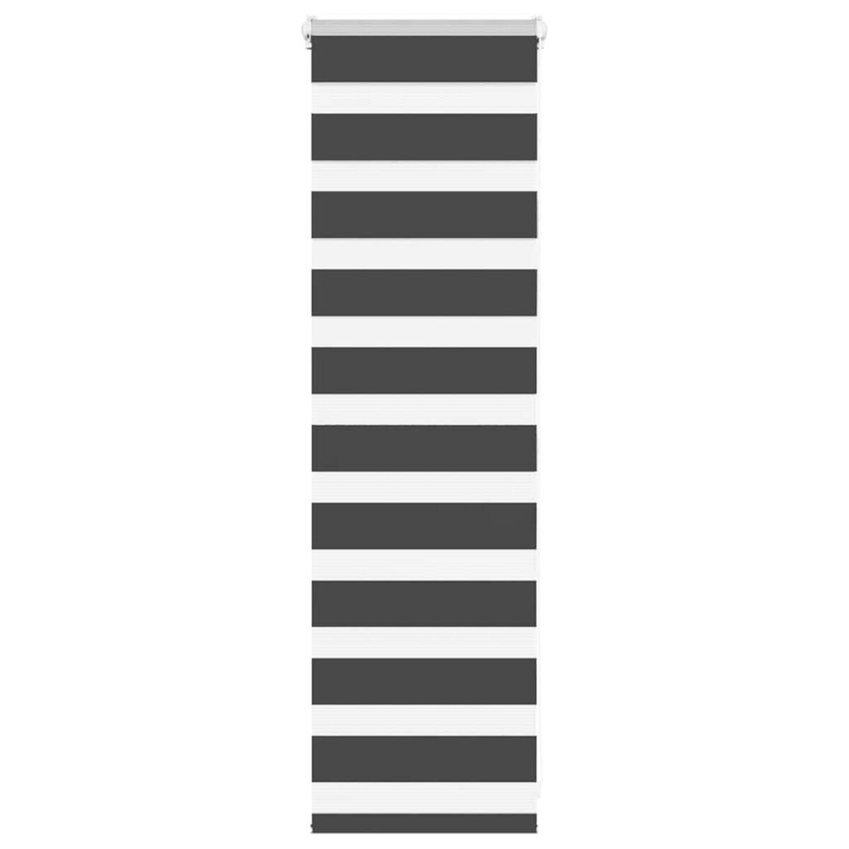 VIDAXL Store zebre noir 55x100 cm largeur du tissu 50,9 cm polyester