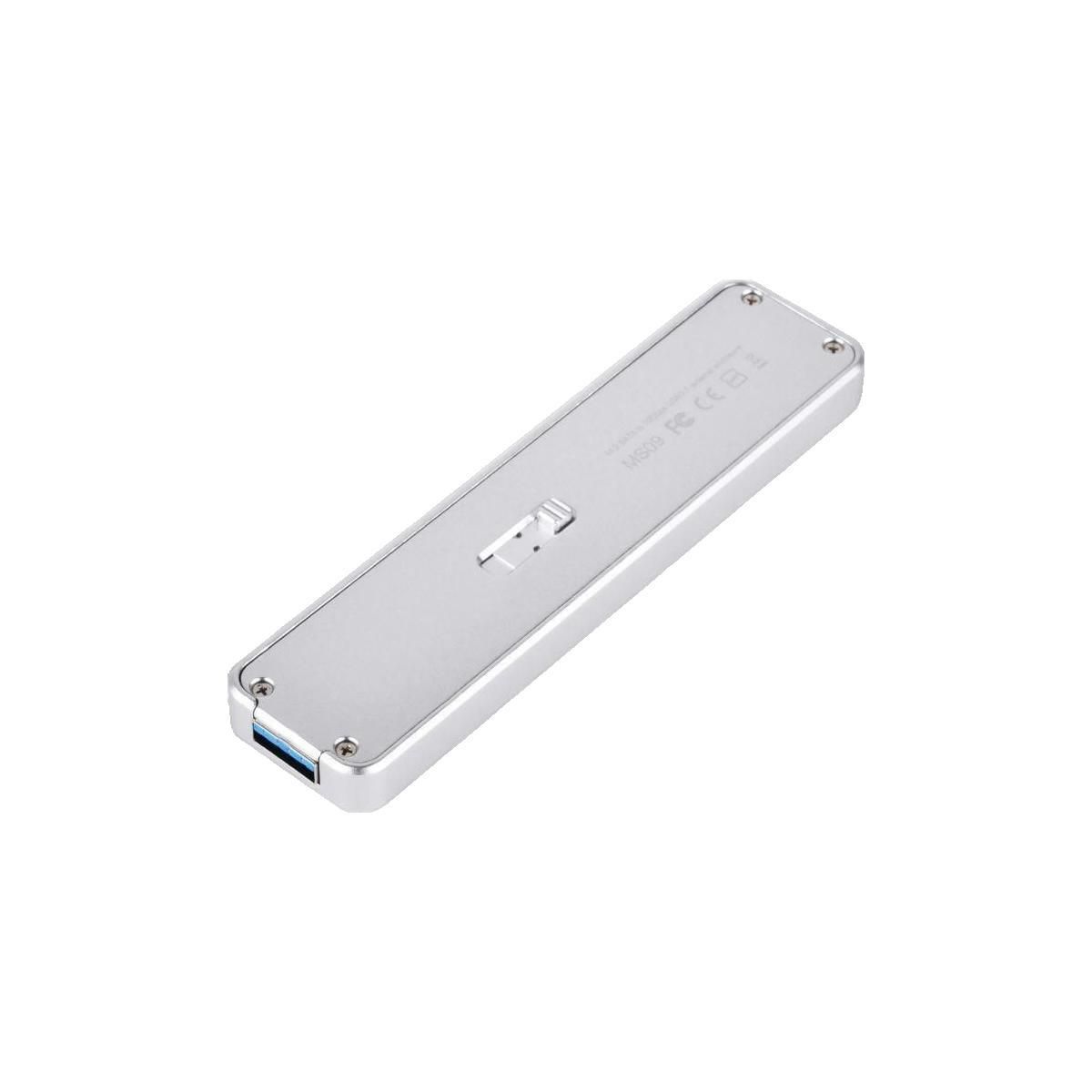 Silverstone Boîtier externe SilverStone MS09 pour SSD M.2 USB 3.1 Gen 2 Argent