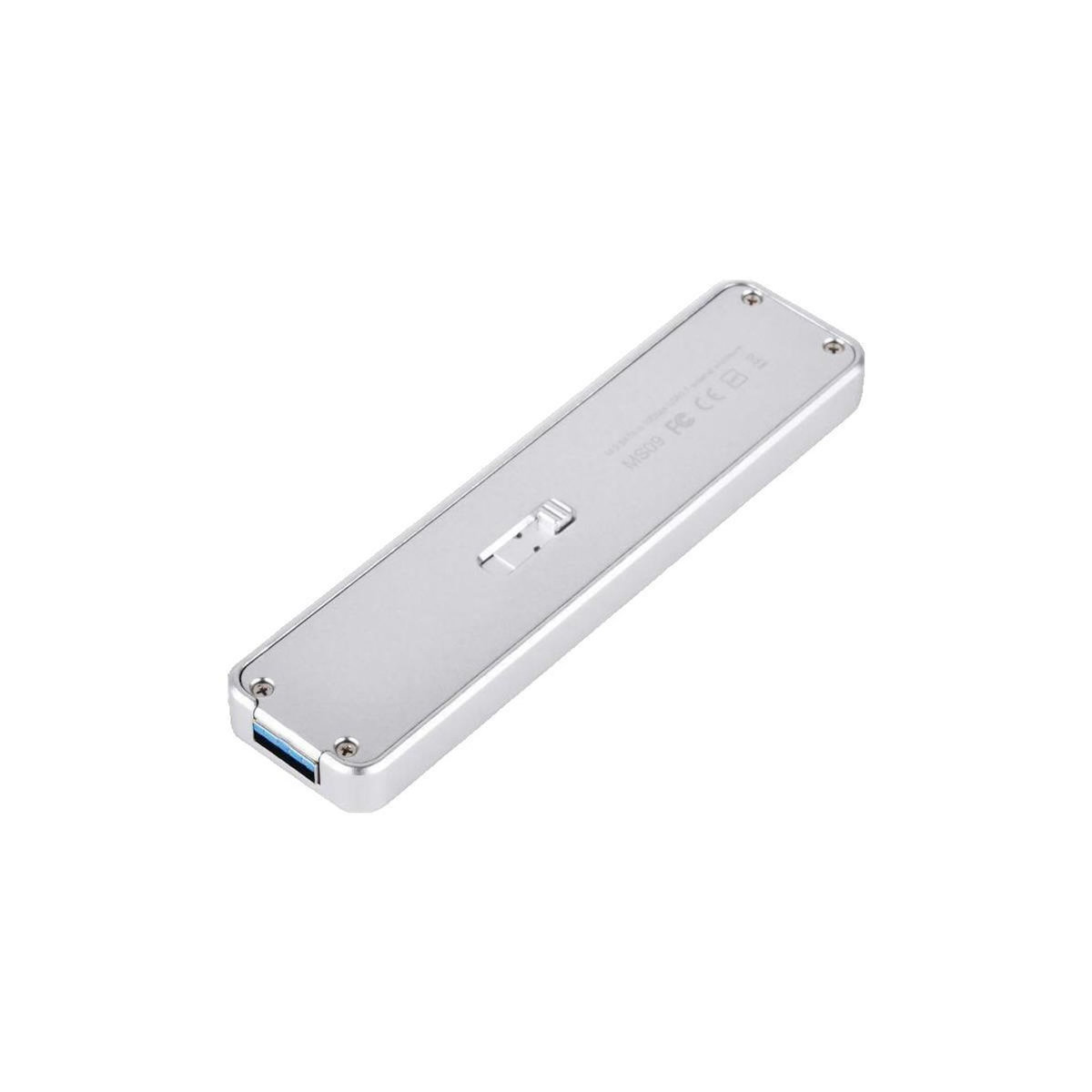 Silverstone Boîtier externe SilverStone MS09 pour SSD M.2 USB 3.1 Gen 2 Argent