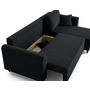 Voir la diapositive 4 : BEST MOBILIER Saphir - canapé d'angle réversible 4 places - convertible avec coffre - en velours côtelé