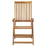 Voir la diapositive 2 : VIDAXL Chaises inclinables de jardin lot de 3 Bois solide d'acacia