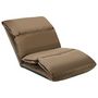 Voir la diapositive 4 : VIDAXL Chaise pliable de sol Taupe Microfibre