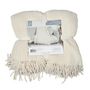 Voir la diapositive 5 : Paris Prix Plaid Chenille  Franges  120x150cm Beige