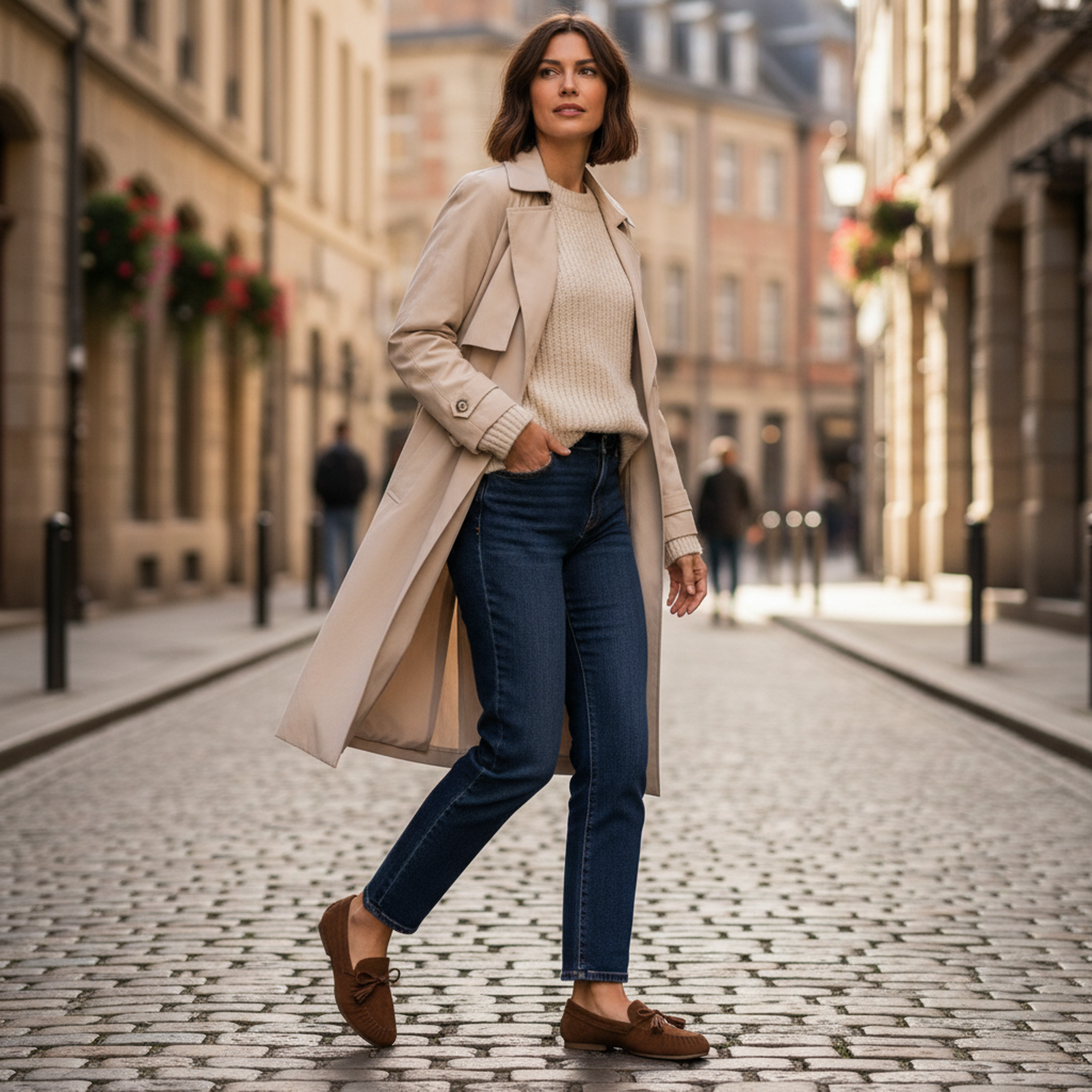 Voir la diapositive 5 : OZABI Ozabi mocassins femme bobo chic nœud pampilles daim synthétique