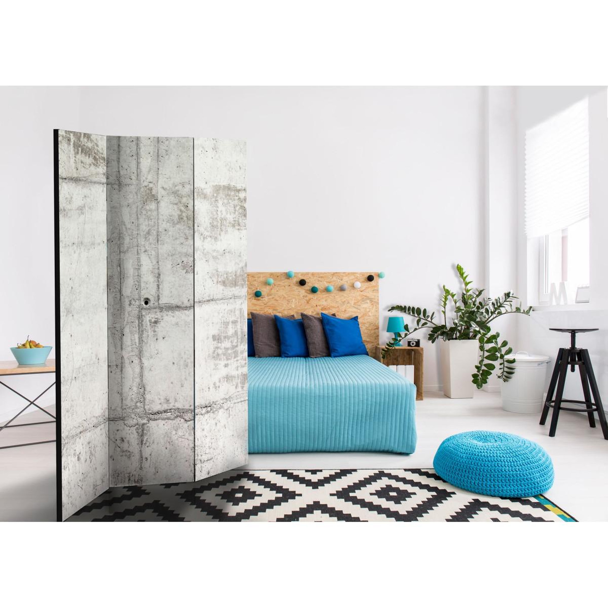 Voir la diapositive 2 : Paris Prix Paravent 3 volets  urban bunker  135x172cm