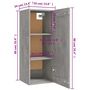 Voir la diapositive 6 : VIDAXL Armoire suspendue Gris beton 35x34x90 cm Bois d'ingenierie