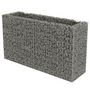Voir la diapositive 2 : VIDAXL Lit sureleve a gabion Acier galvanise 180x50x100 cm