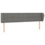 Voir la diapositive 2 : VIDAXL Tete de lit avec oreilles Gris fonce 203x23x78/88 cm Tissu