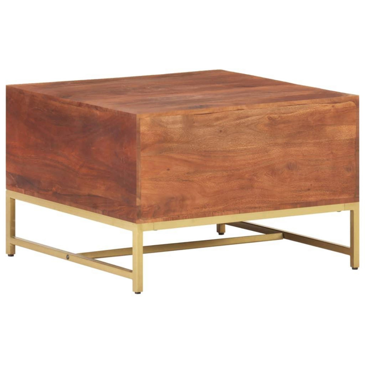 VIDAXL Table basse Marron miel 67x67x45 cm Bois solide d'acacia