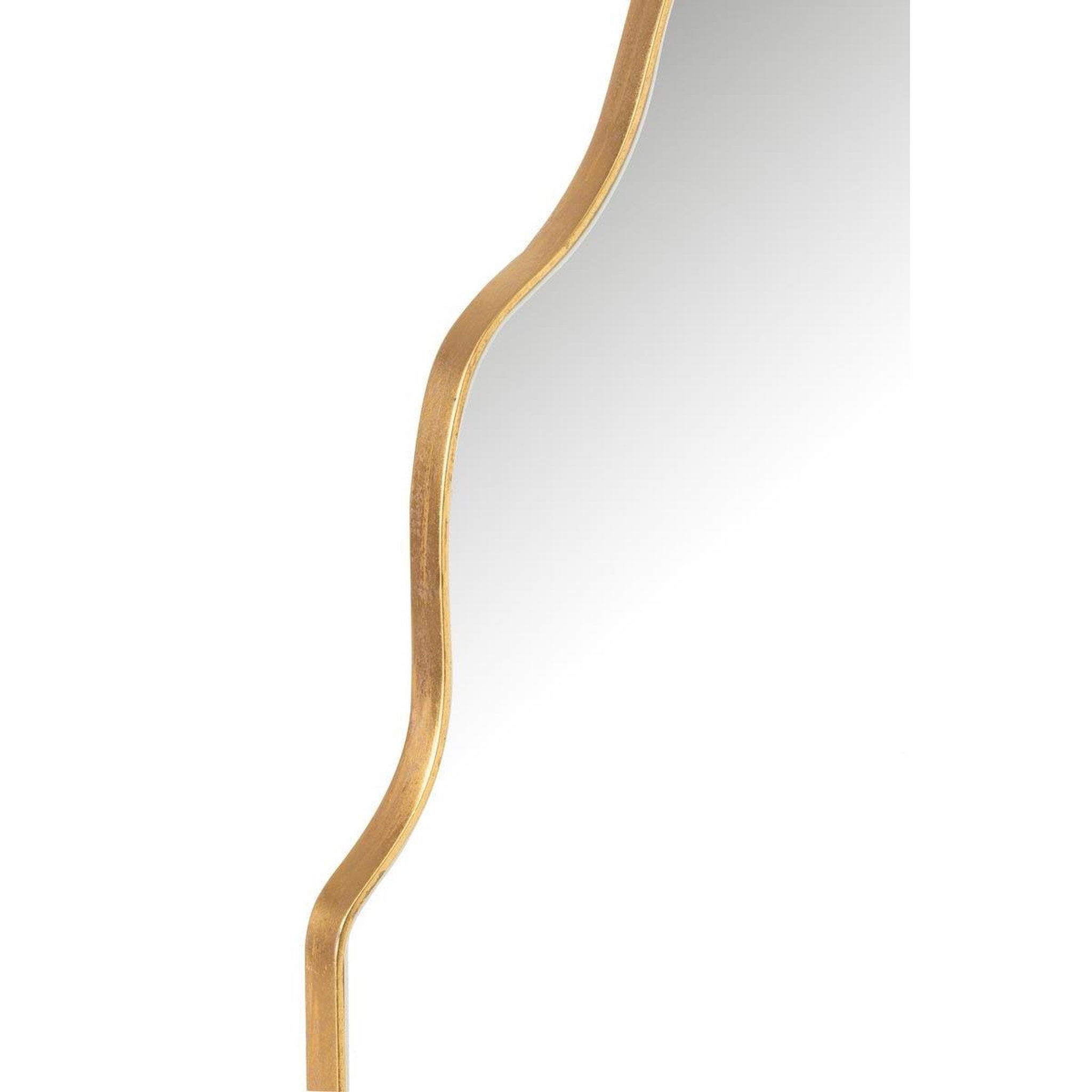 Voir la diapositive 2 : J-LINE Miroir Mural Design  West  103cm Or