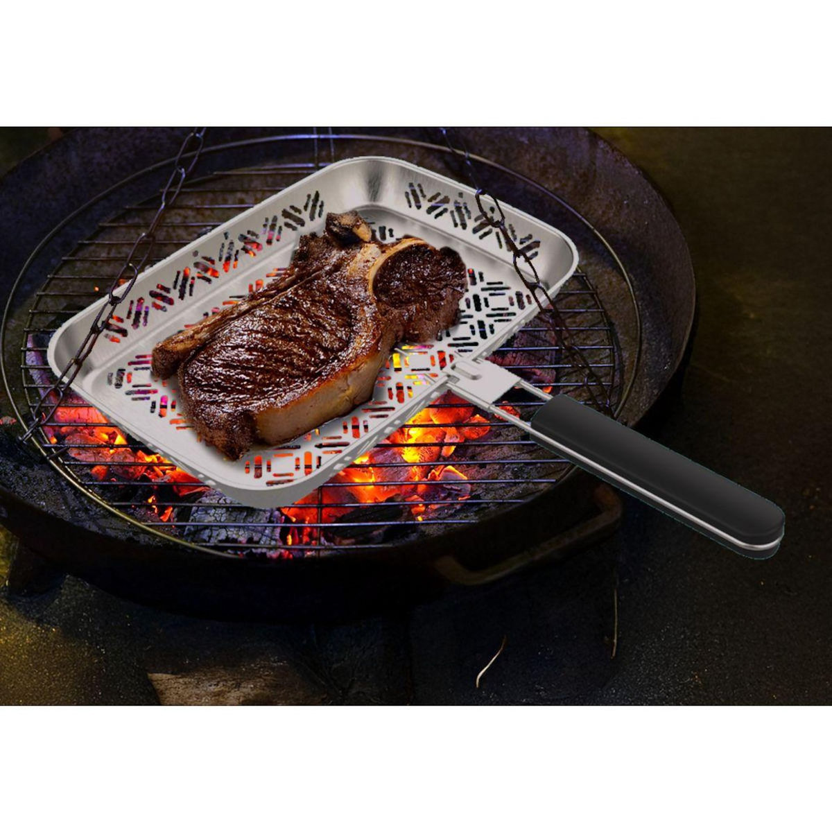 Best Of TV Poêle grill a barbecue rectangulaire
