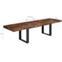 Voir la diapositive 5 : ID MARKET Table à manger extensible rectangle PHOENIX 6-12 personnes bois effet vieilli et noir 200-300 cm