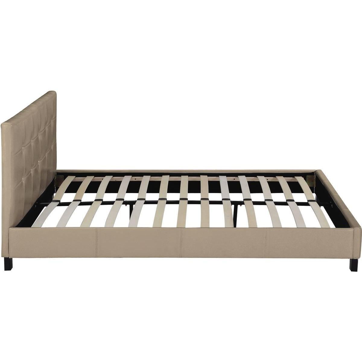 Habitat et Jardin Lit double en pvc  Julia  - 160 x 200 - Taupe