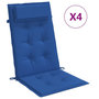 Voir la diapositive 2 : VIDAXL Coussins de chaise a dossier haut lot de 4 bleu royal
