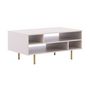 Voir la diapositive 3 : BEST MOBILIER Monica - table basse - beige - 5 niches - 100 cm