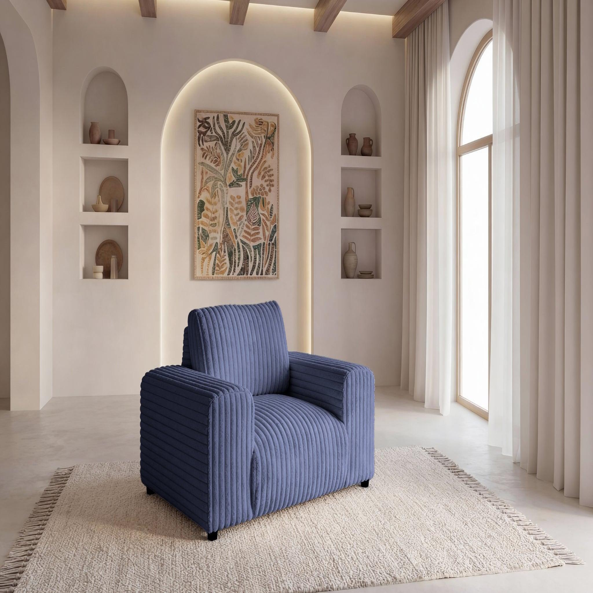 Voir la diapositive 2 : CASANOVA PARIS Caisa - fauteuil en velours côtelé