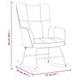 Voir la diapositive 6 : VIDAXL Chaise a bascule avec repose-pied Jaune moutarde Velours