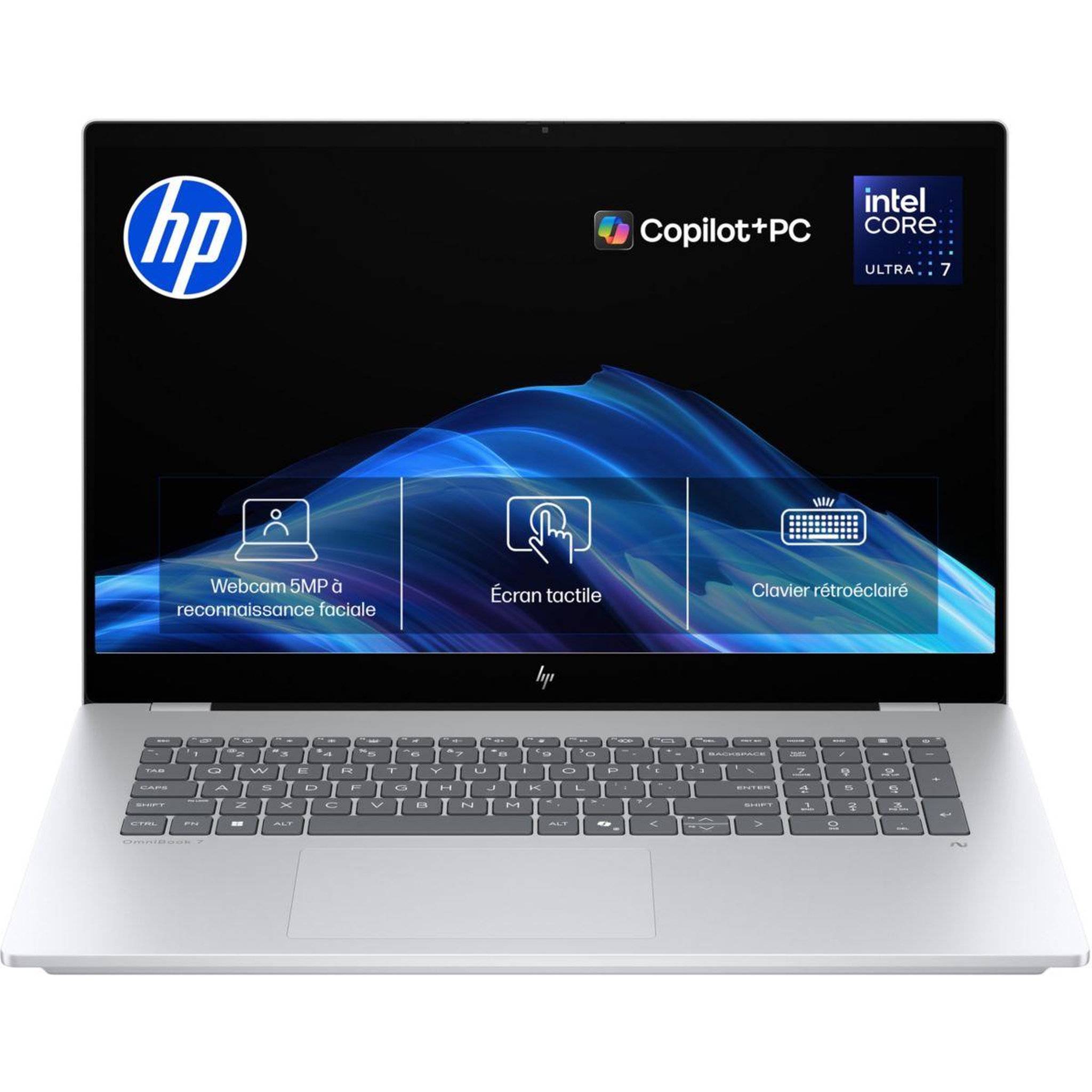 Voir la diapositive 1 : HP Ordinateur portable OmniBook 7 17-dc0003nf Copilot+PC