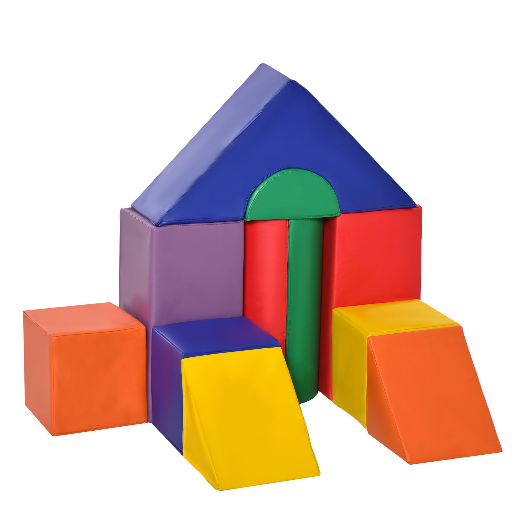 Voir la diapositive 1 : HOMCOM 11 blocs de construction en mousse XXL - modules de motricité - jouets éducatifs - certifiés normes EN71-1-2-3 - mousse EPE revêtement PU multicolore