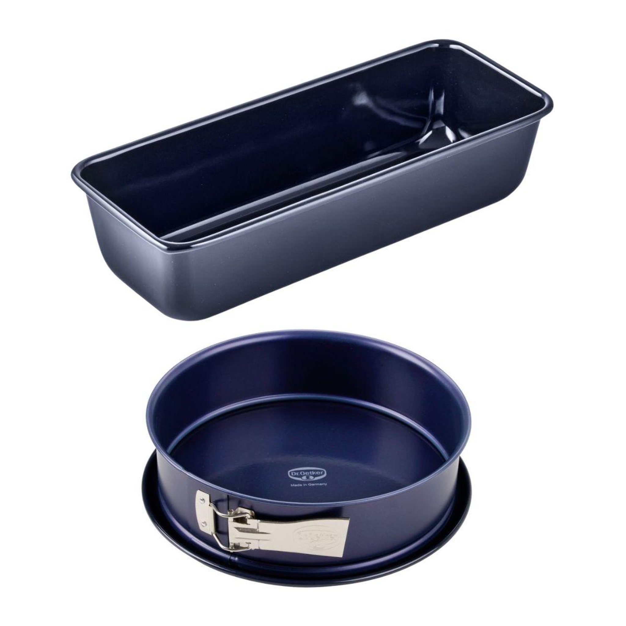 DR.OETKER Moule à cakes 30 cm et moule à manqué 26 cm en email dr. Oetker back liebe