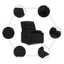 Voir la diapositive 5 : VIDAXL Fauteuil inclinable Noir Tissu