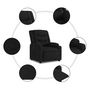 Voir la diapositive 5 : VIDAXL Fauteuil inclinable Noir Tissu