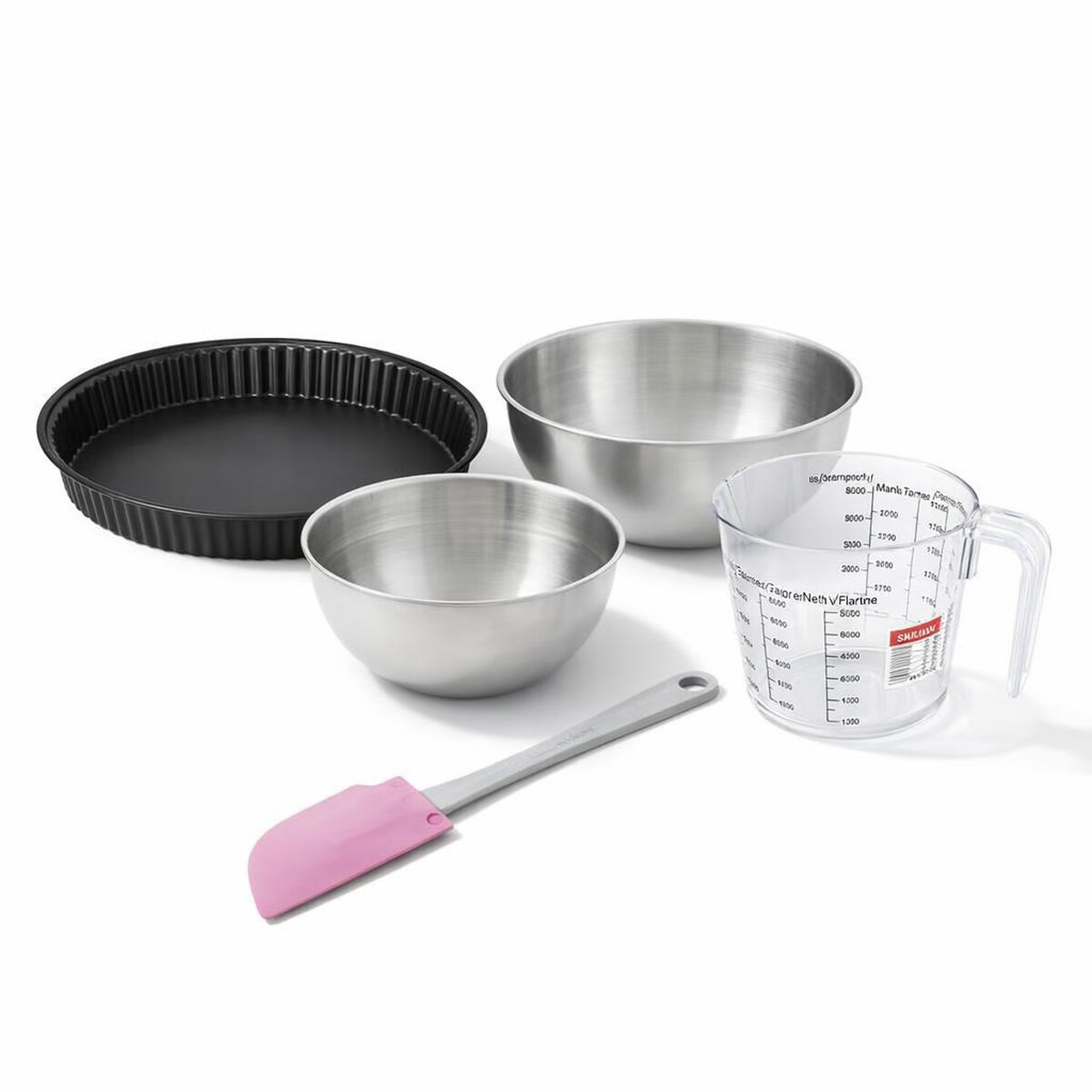 ZENKER Set de 5 ustensiles de pâtisserie moule à gâteaux 2 bols spatule pâtisserie et verre doseur spécial crountries spécial crountries zenker  spécial crountries