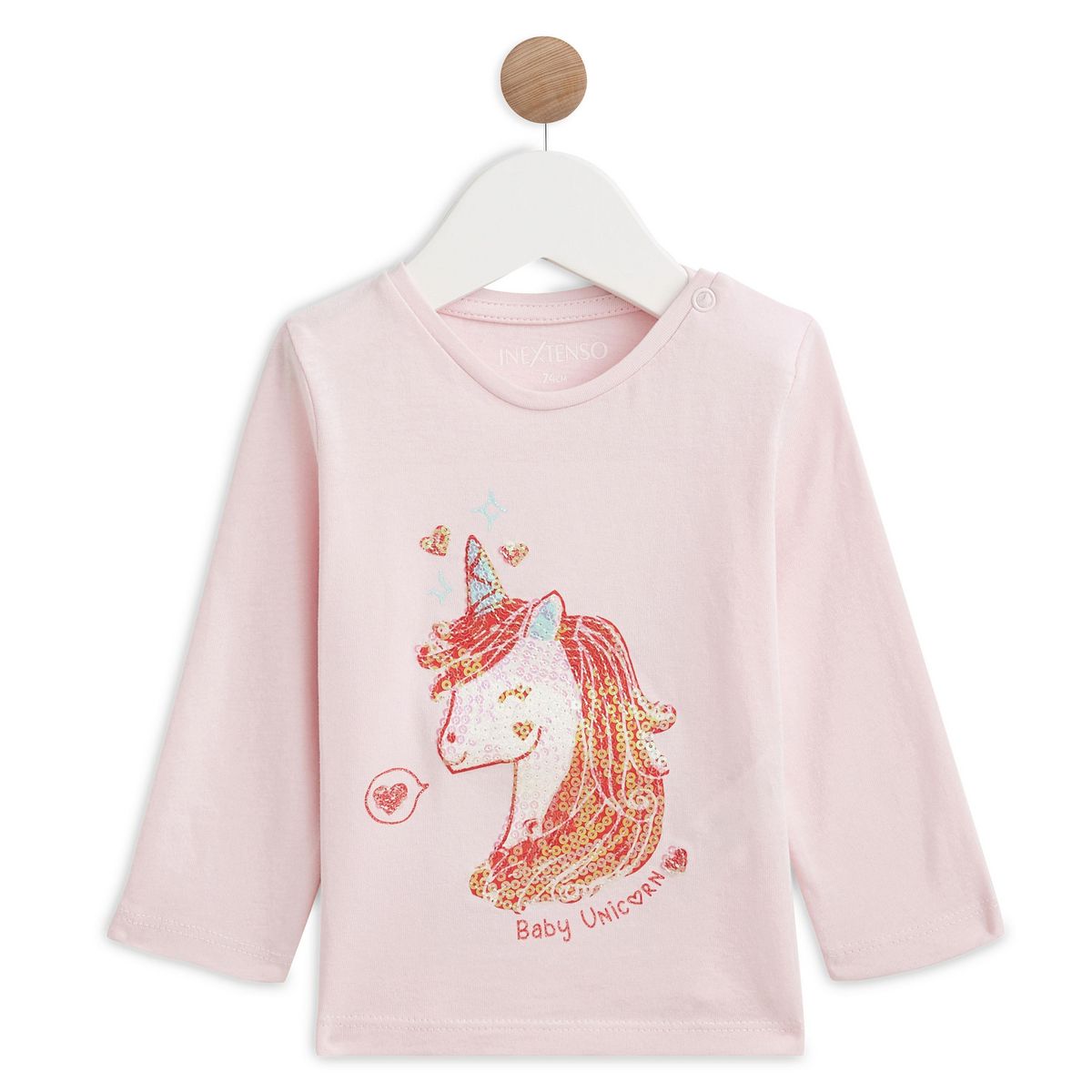 IN EXTENSO T-shirt manches longues licorne bébé fille
