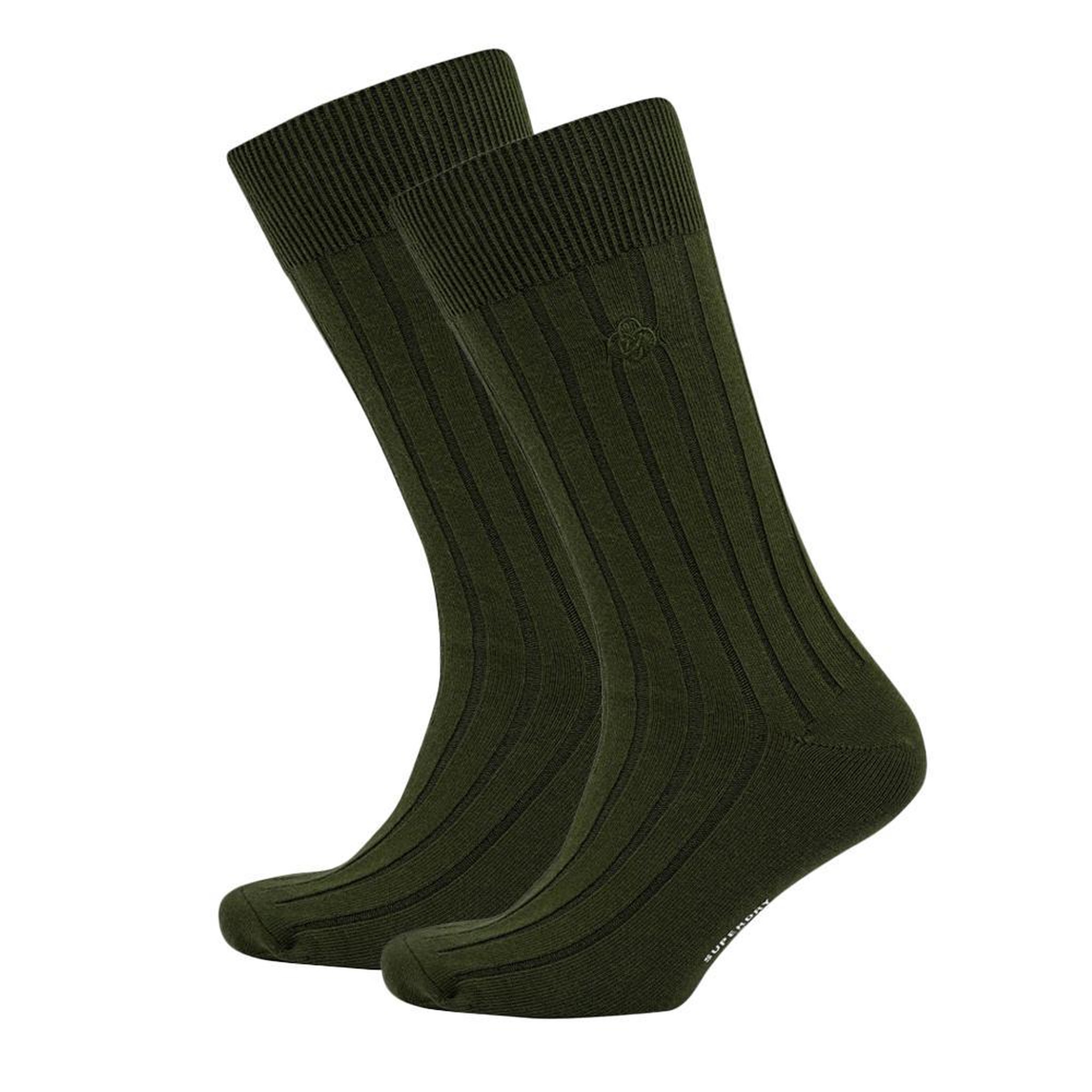 SUPERDRY x1 Paire de Chaussettes Vert Homme SUPERDRY Core Rib Sock. Coloris disponibles : Vert