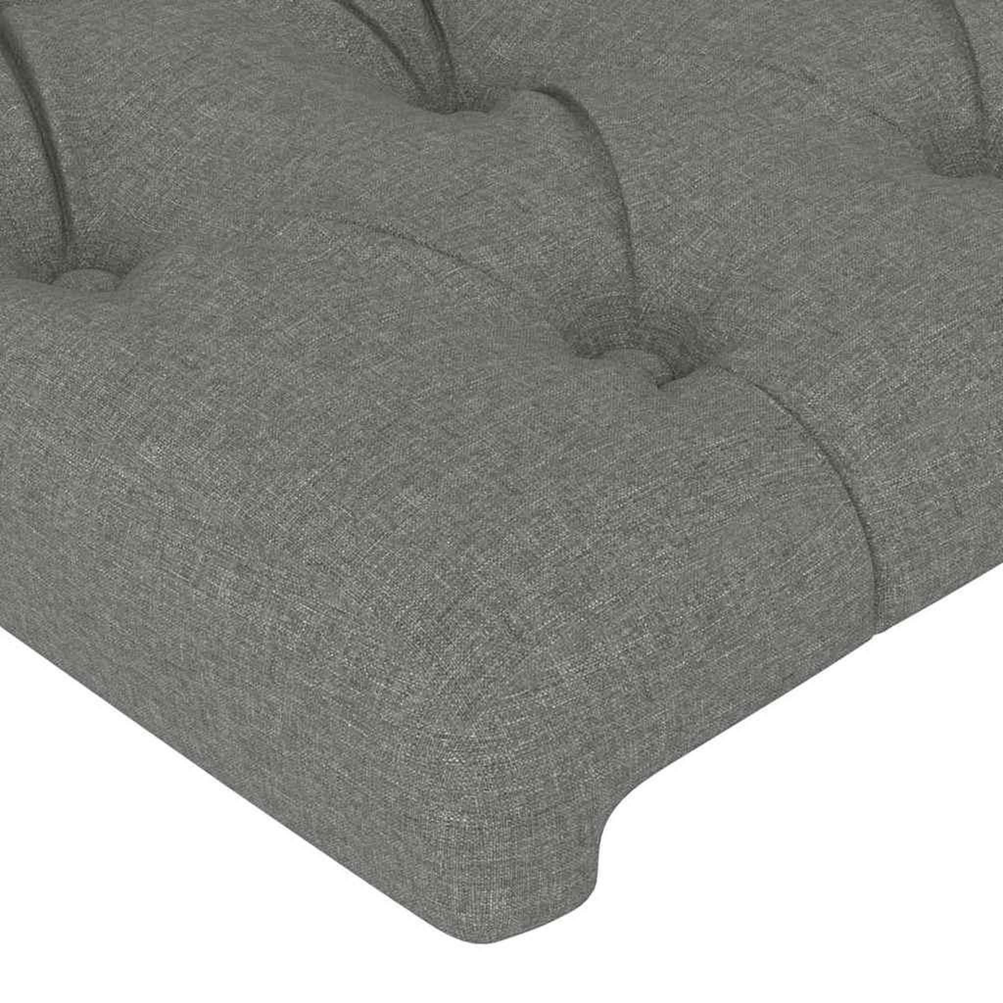 Voir la diapositive 6 : VIDAXL Tete de lit avec oreilles Gris fonce 183x23x118/128 cm Tissu