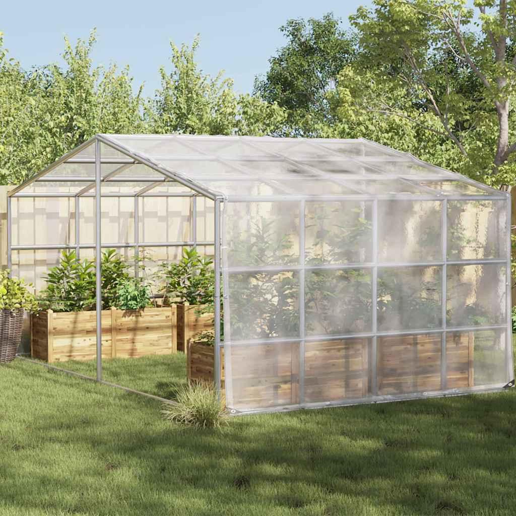 Voir la diapositive 2 : VIDAXL Housse de protection plantes avec œillets 3x10 m polyethylene