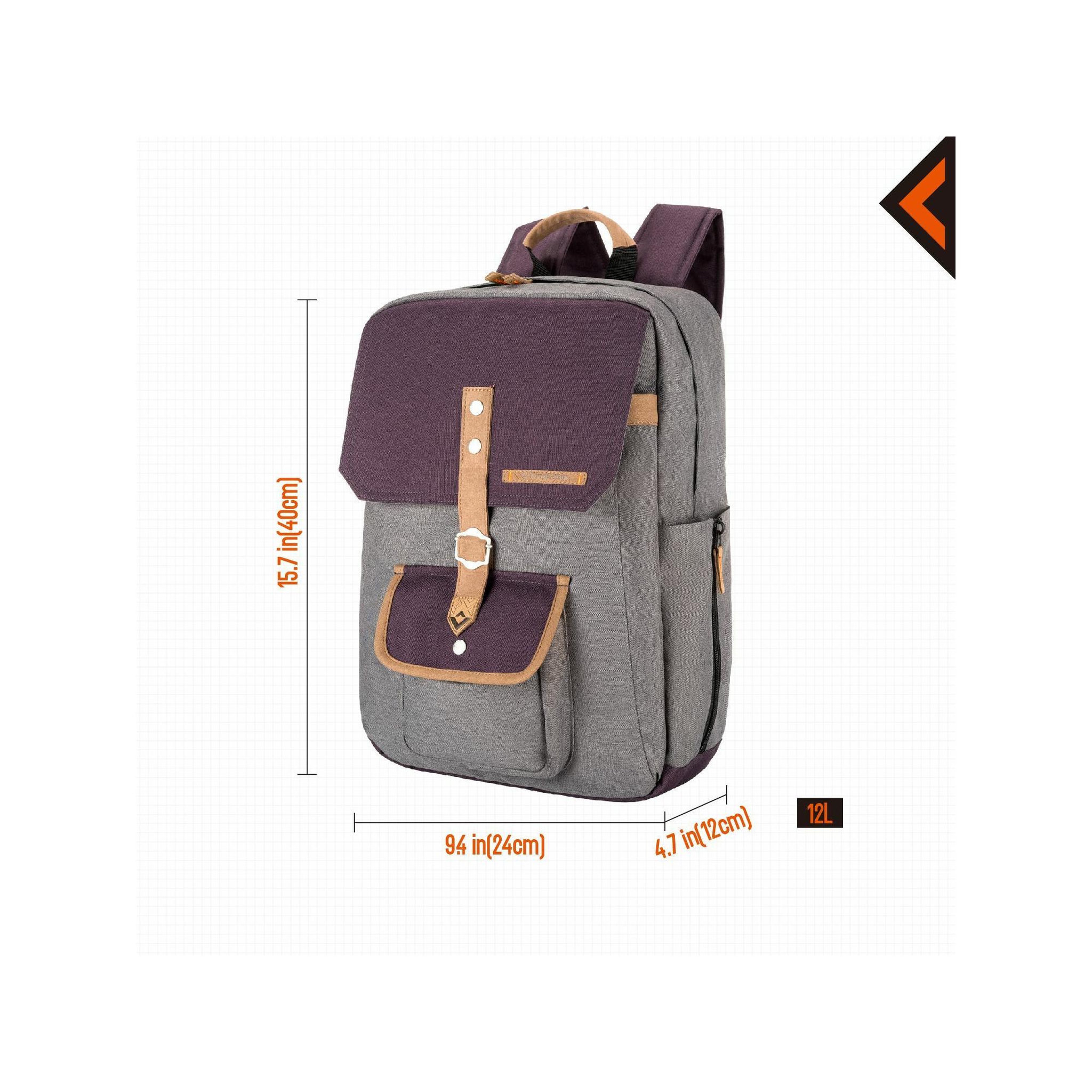 Voir la diapositive 2 : KINGCAMP Sac à dos - kingcamp - modèle glacier - gris - 12 litres - 24 x 12 x 40 cm