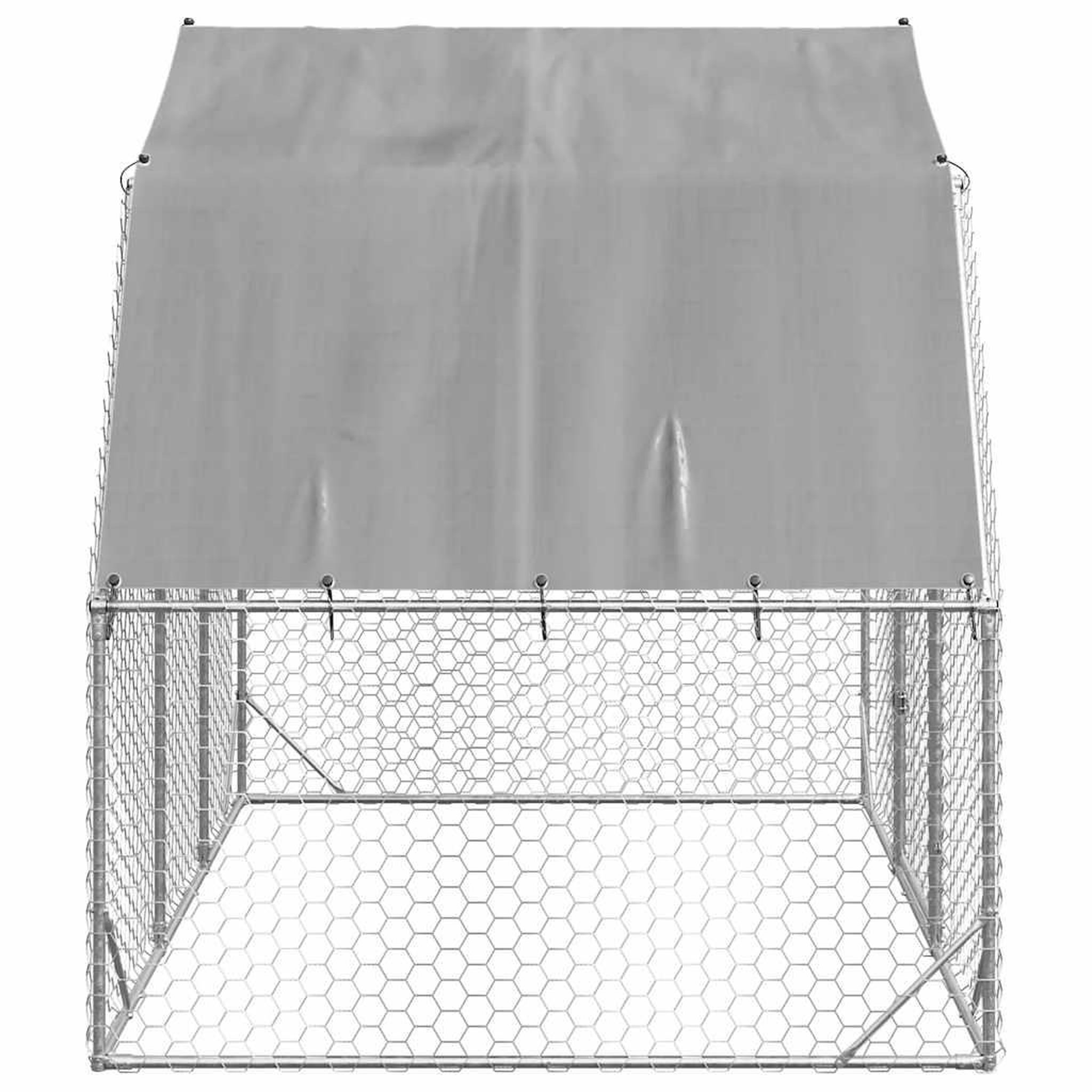 Voir la diapositive 4 : VIDAXL Poulailler avec toit 2,5x2x2,25 m acier galvanise