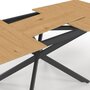 Voir la diapositive 6 : ID MARKET Table à manger extensible rectangle INES 6-10 personnes bois et noir 160-200 cm