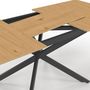 Voir la diapositive 6 : ID MARKET Table à manger extensible rectangle INES 6-10 personnes bois et noir 160-200 cm