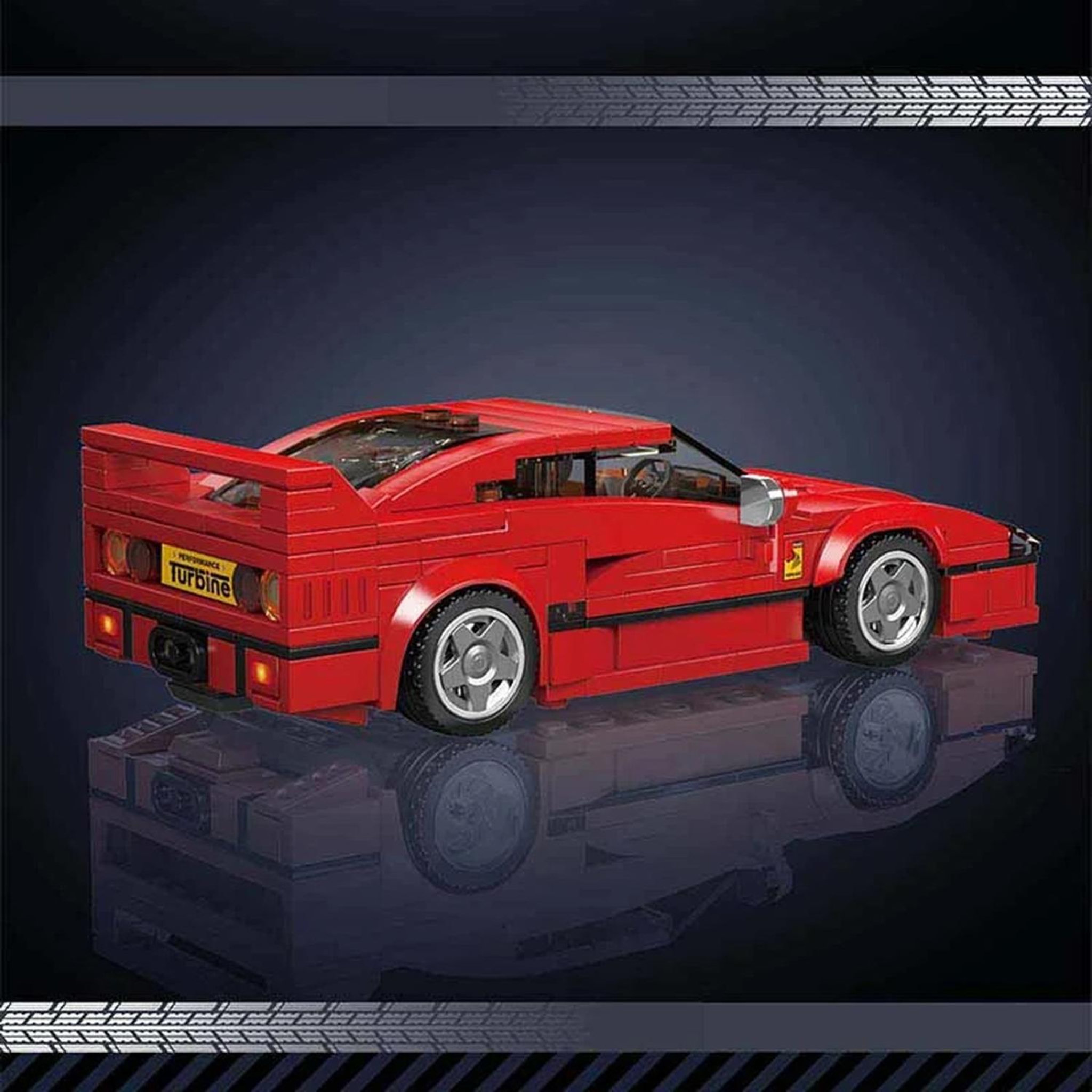 Voir la diapositive 3 : MOULD KING F40 Voiture de sport avec vitrine de présentation