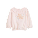 Petit Béguin Sweat-shirt bébé Badian. Coloris disponibles : Rose