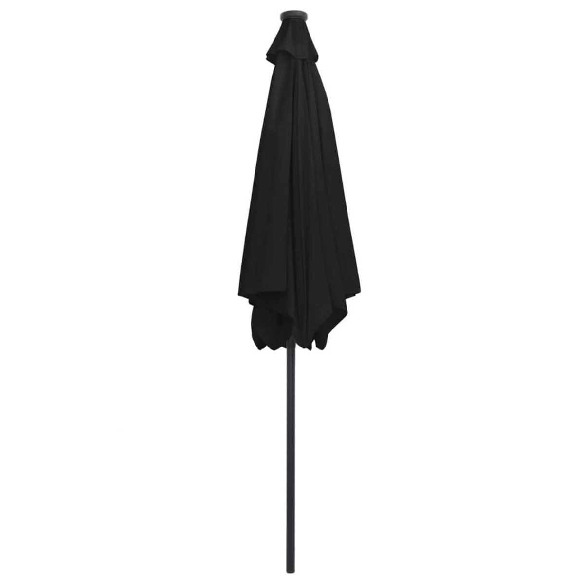 VIDAXL Parasol de jardin avec lumieres LED et mat en aluminium noir