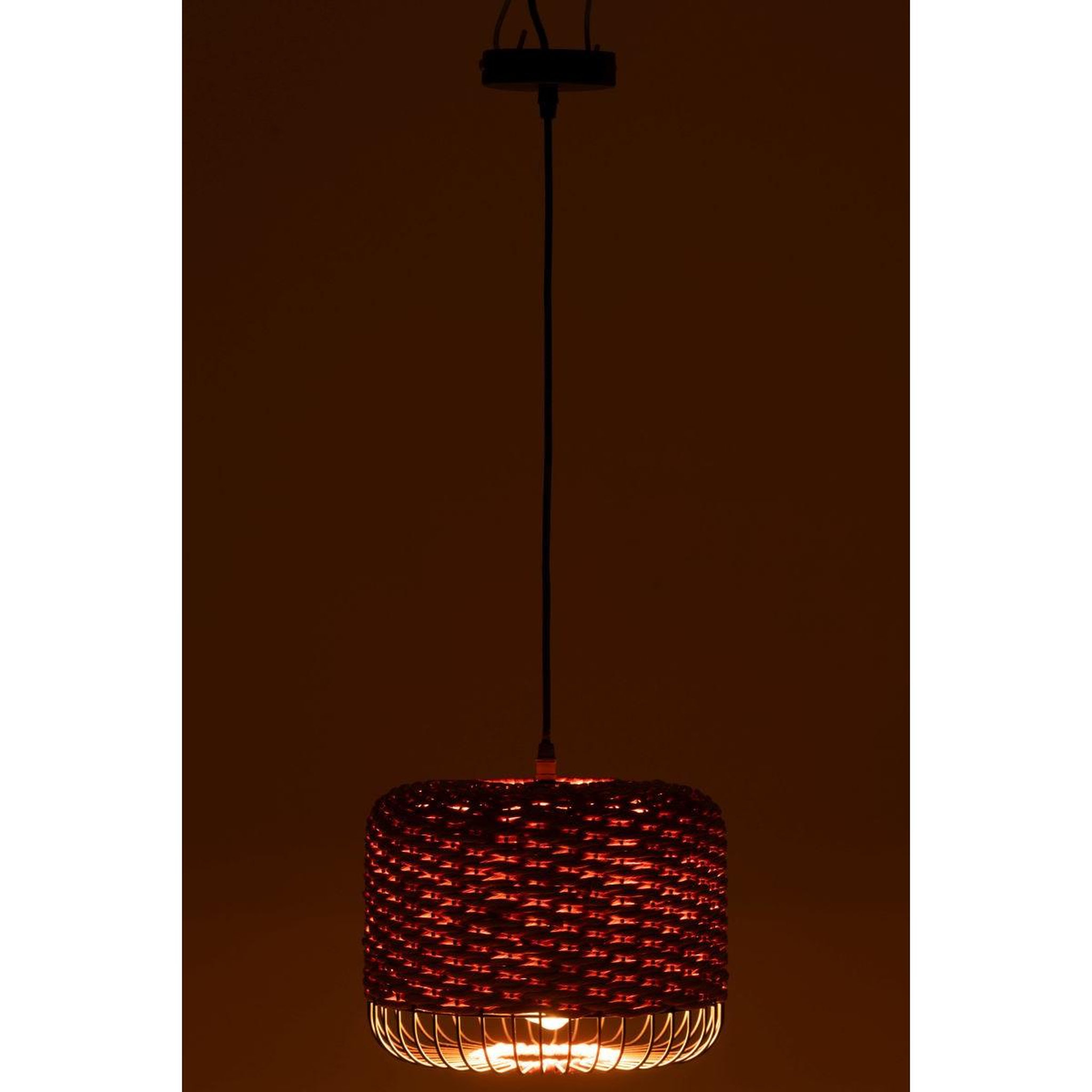 Voir la diapositive 3 : J-LINE Lampe suspension en métal  eldon  27cm orange