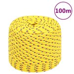 VIDAXL Corde de bateau Jaune 10 mm 100 m Polypropylene