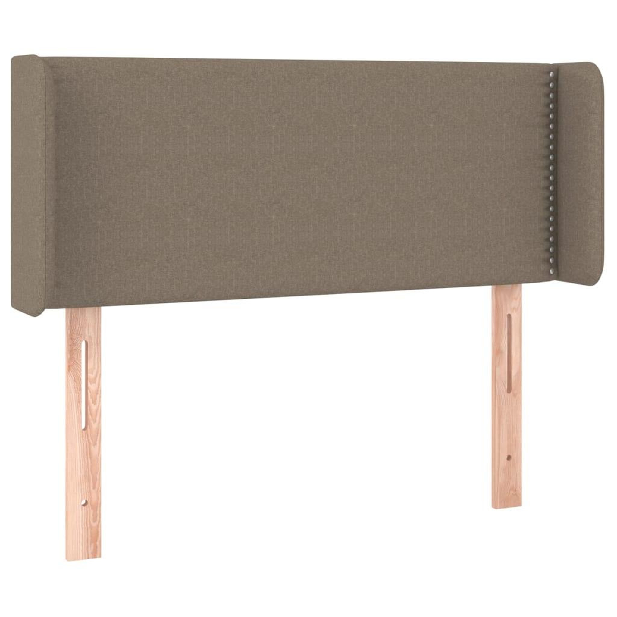 Voir la diapositive 2 : VIDAXL Tete de lit avec oreilles Taupe 103x16x78/88 cm Tissu