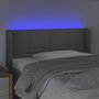 Voir la diapositive 4 : VIDAXL Tete de lit a LED Gris clair 83x16x78/88 cm Tissu
