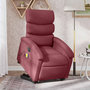 Voir la diapositive 1 : VIDAXL Fauteuil inclinable de massage electrique Rouge bordeaux Tissu