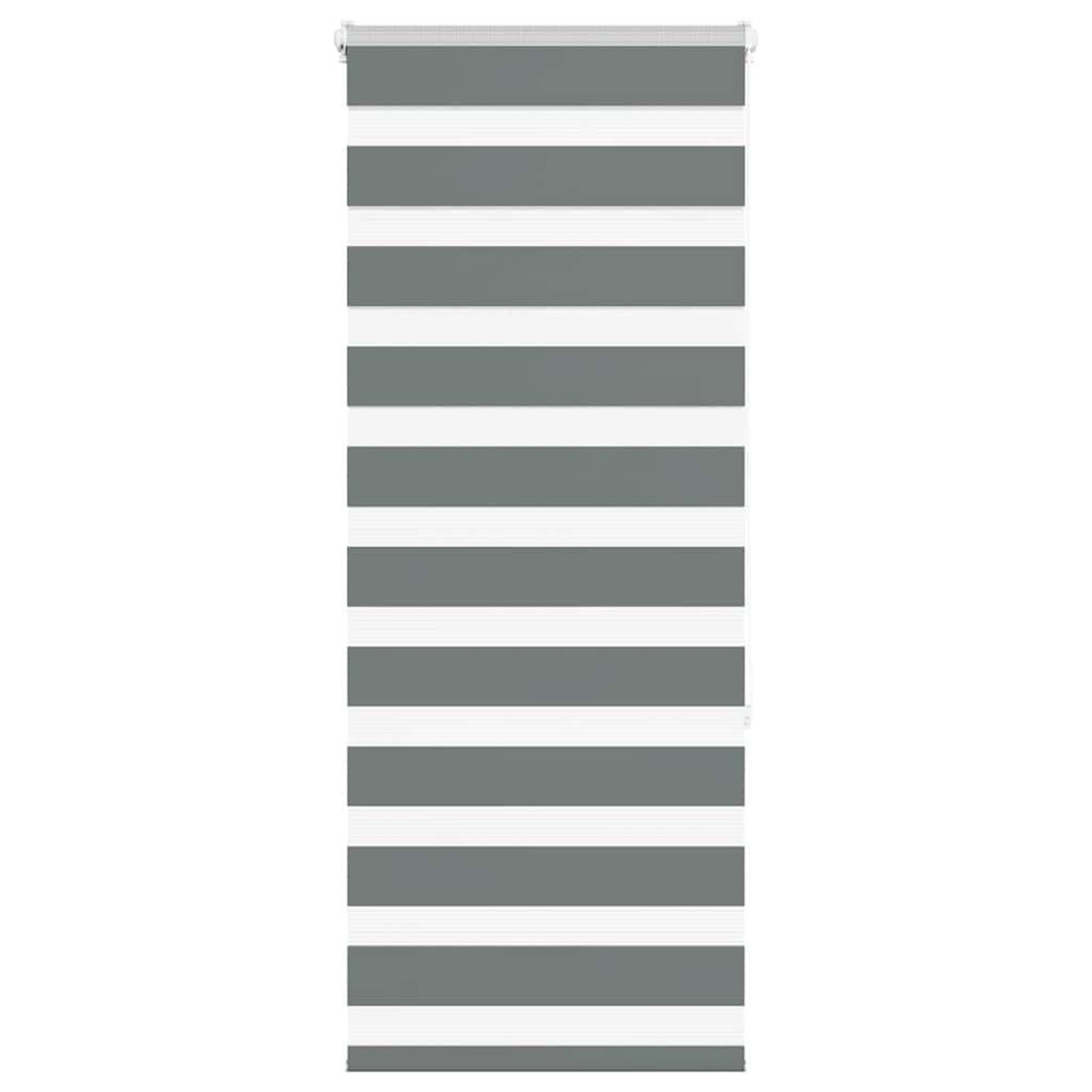 VIDAXL Store zebre gris fonce largeur du tissu 55,9 cm polyester