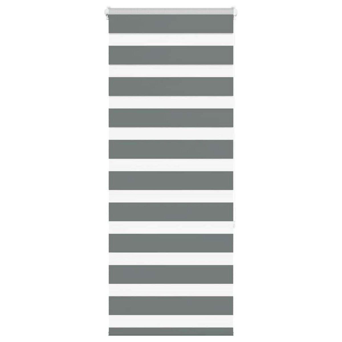 VIDAXL Store zebre gris fonce largeur du tissu 55,9 cm polyester