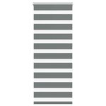 VIDAXL Store zebre gris fonce largeur du tissu 55,9 cm polyester