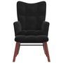Voir la diapositive 3 : VIDAXL Chaise à bascule avec repose pied Noir Velours