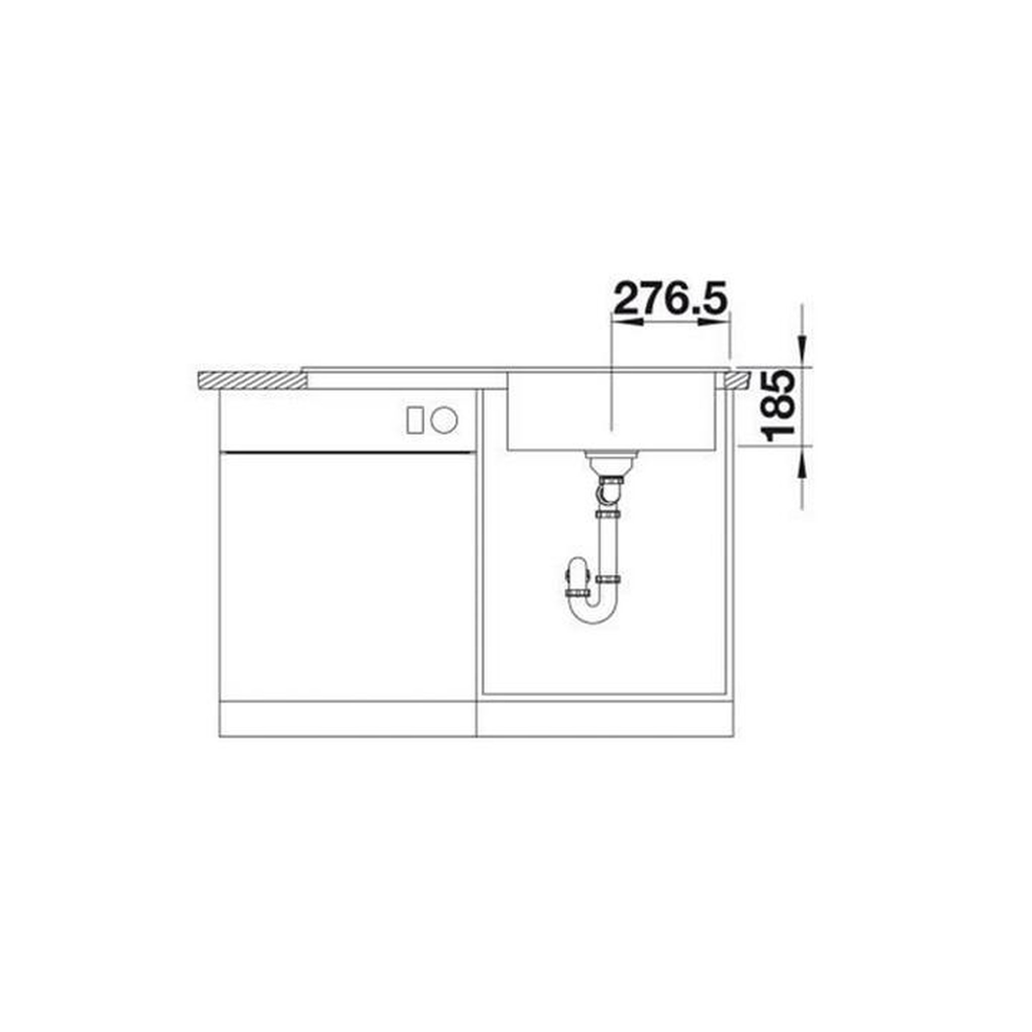 Voir la diapositive 4 : Blanco Evier à encastrer 100cm silgranit jasmin - 524171